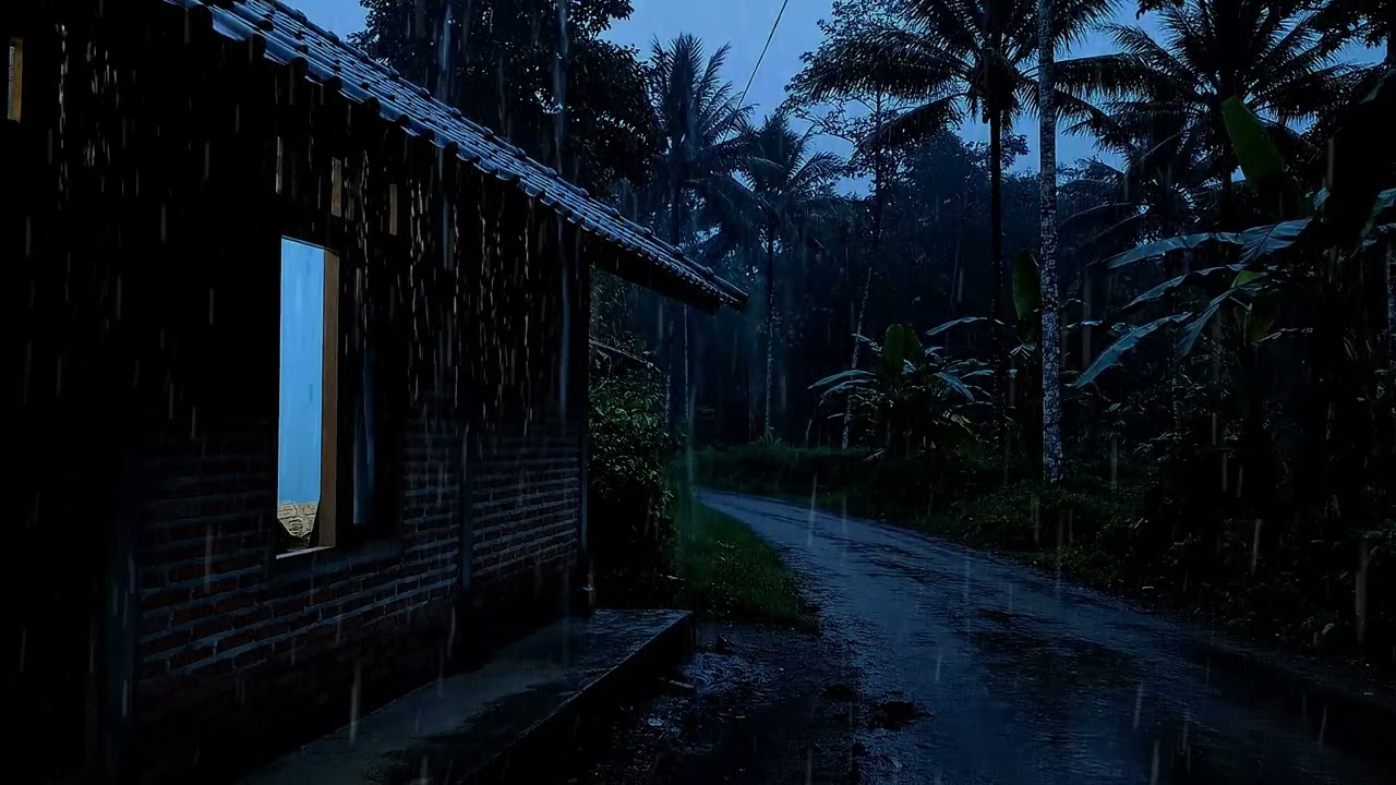 Night Rain for Deep Focus 🌧️ Soft Thunderstorm to Ease Anxiety