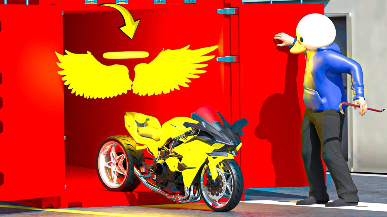 Stealing a SECRET Angel Big Bike from a Cargo Ship sa GTA 5!