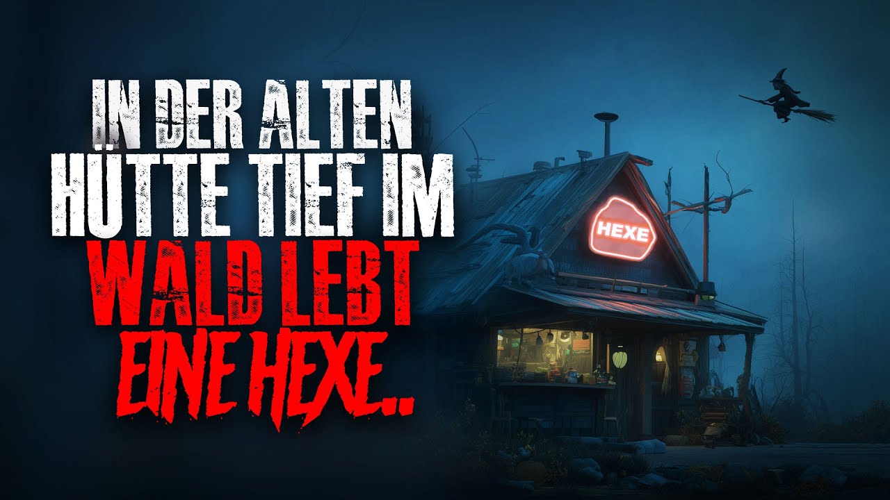 In der alten Hütte tief im Wald lebt eine Hexe..