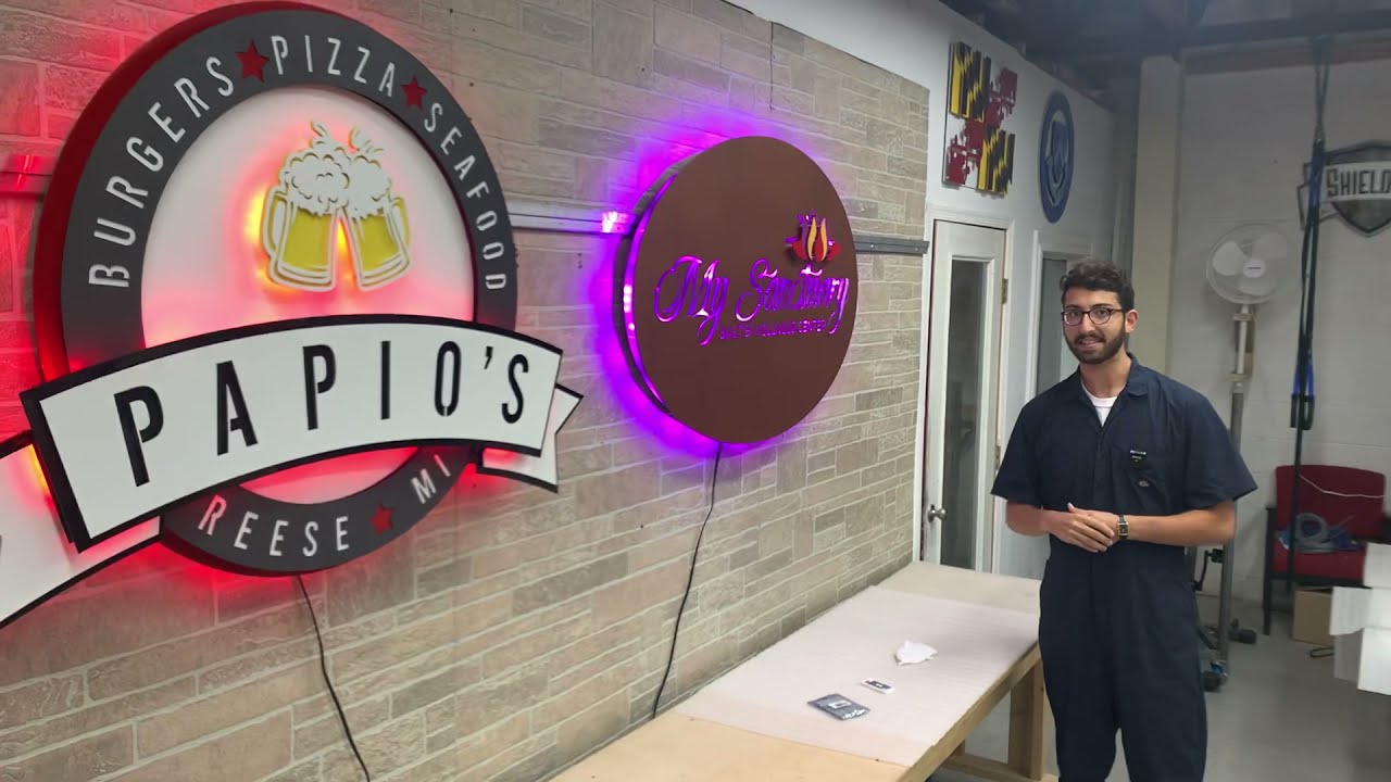Custom metal business signage - Papio&rsquo;s / My Sanctuary | ShieldCo Art