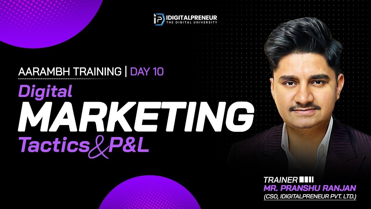 Digital Marketing Tactics and P&L | Mr. Pranshu Ranjan #idigitalpreneur #shortsvideo