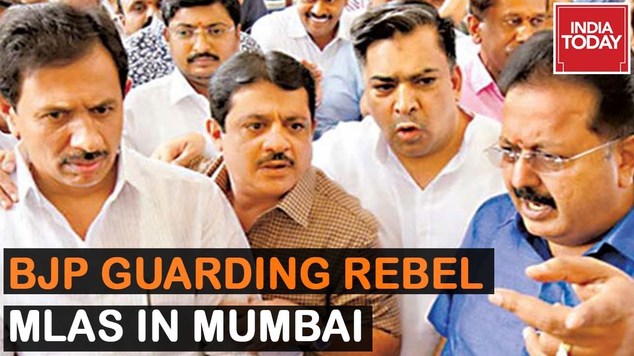 Karnataka Crisis : BJP Guarding Rebel Cong And JDS MLAs In Mumbai Hotel, Security At Hotel