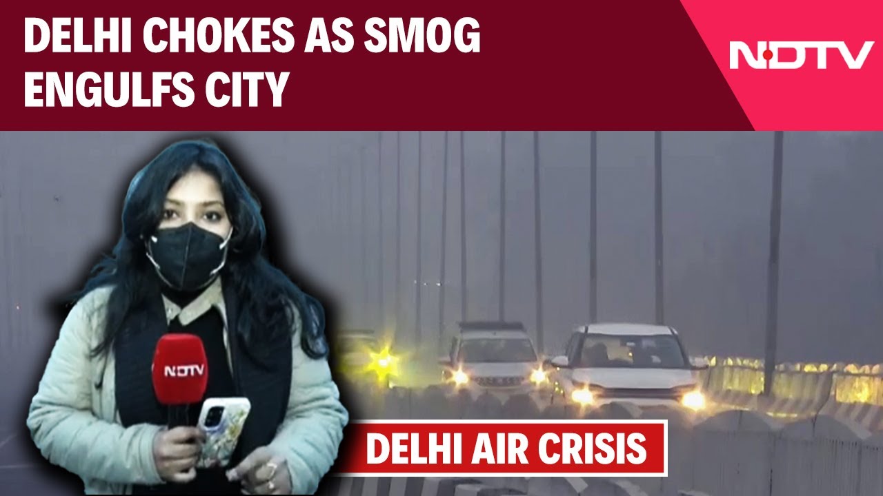 Delhi Pollution News | Delhi Chokes Under Smog As AQI Stays 'Very Poor', Flights Affected