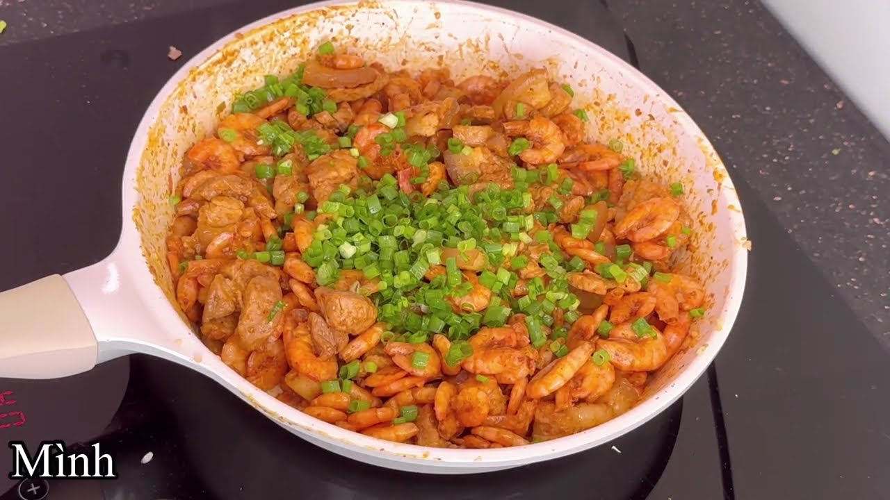 Món Ngon Dễ Làm |Món Đơn Giản Hao Cơm Tép Bạc Đất Rang Thịt Ba Rọi Canh Rau Má Nấm Rơm #62