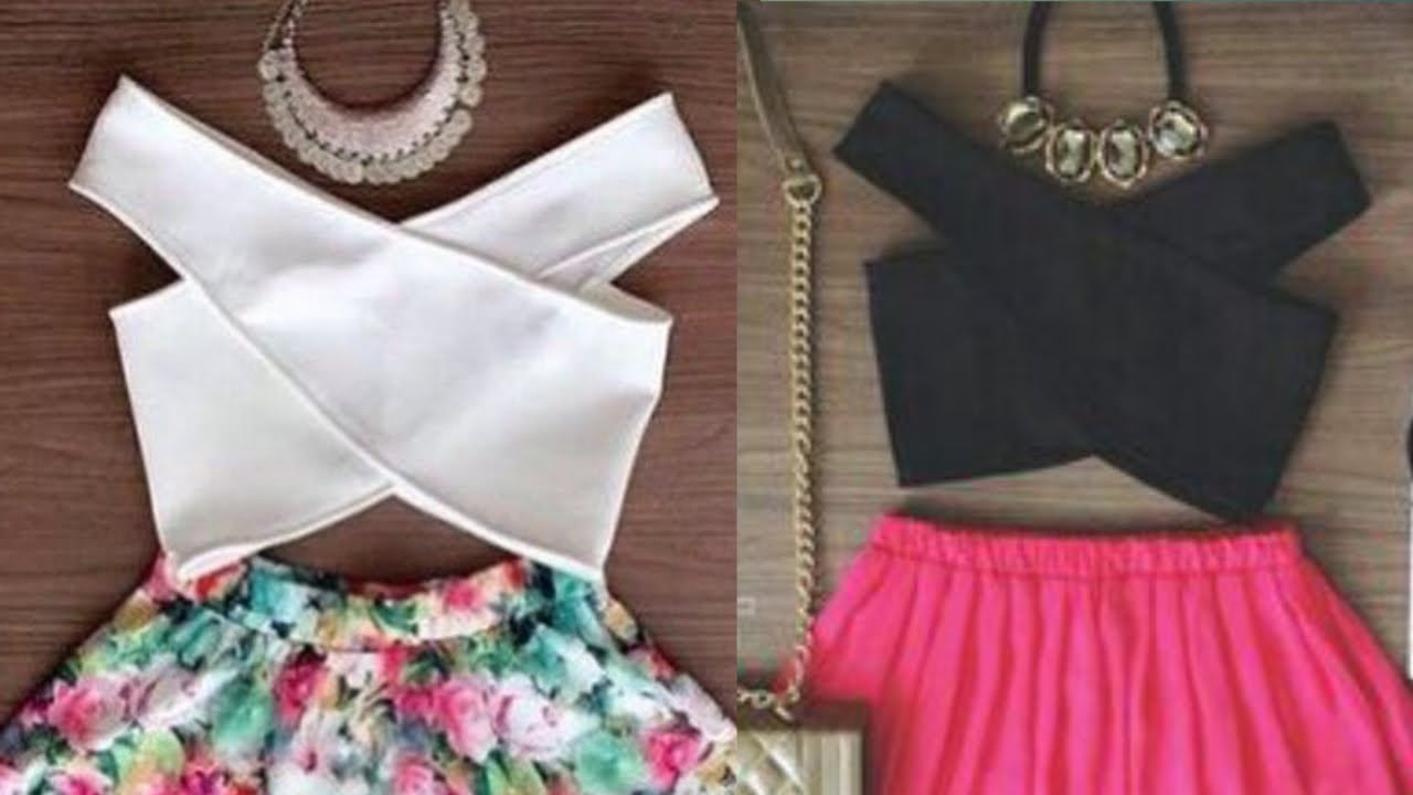 how to make criss cross crop top for baby girl in hindi//overlapping criss cross top making