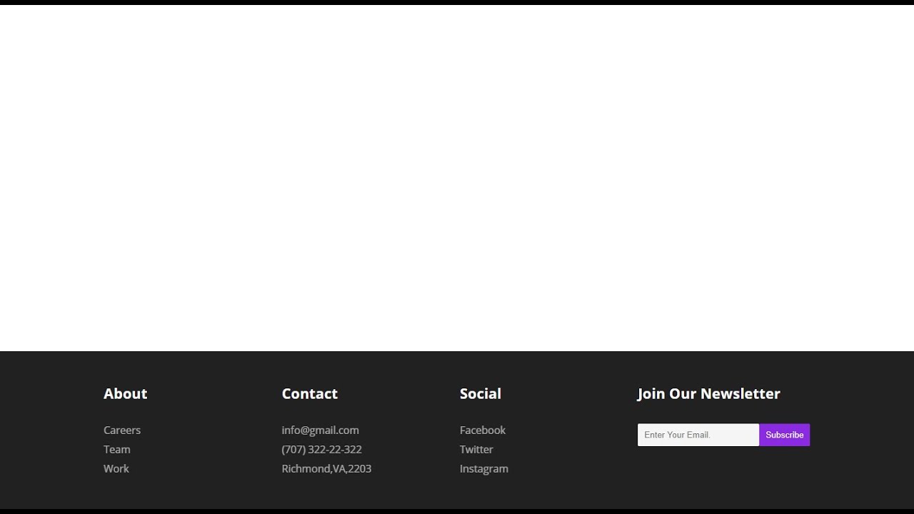 Fully Responsive Footer Section using HTML CSS | CodeOpacity