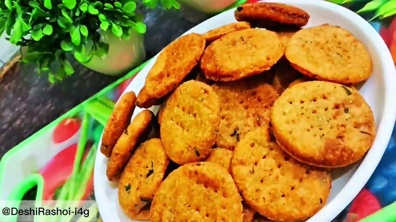 🌿घर की बनी मेथी मठरी, चाय का परफेक्ट साथी 
