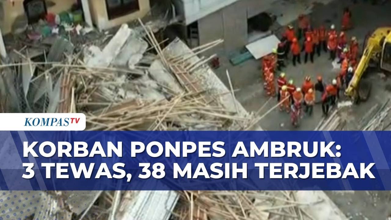 Update! Jumlah Korban Ponpes Al Khoziny Sidoarjo Ambruk: 3 Tewas, 38 Masih Terjebak