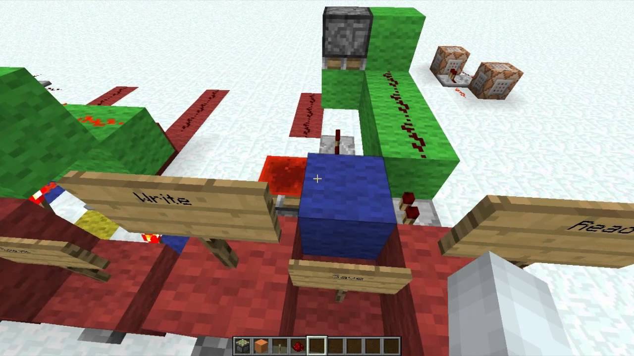 Minecraft Redstone RAM Types
