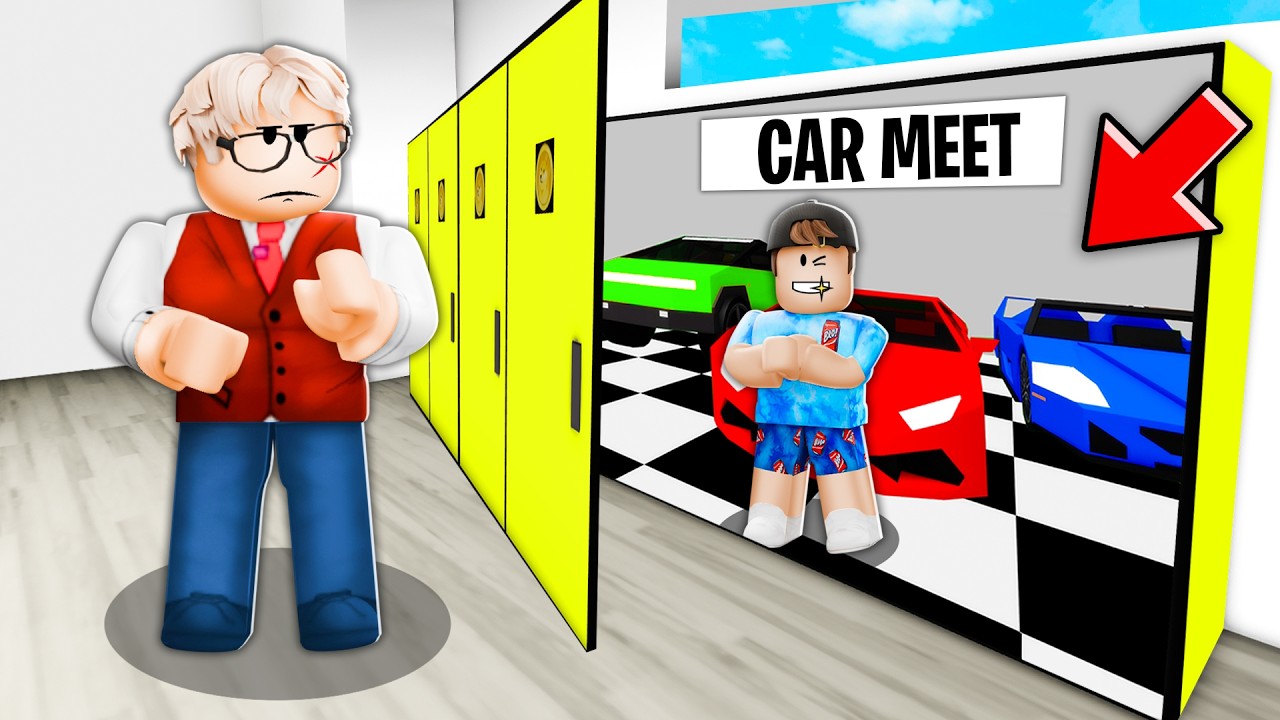 I Hosted A SECRET CAR MEET in School.. (Brookhaven)