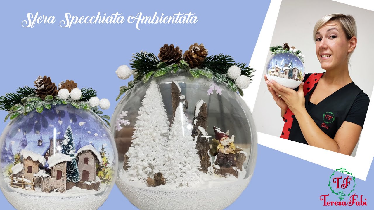 Come CREARE una SFERA TRASPARENTE in PLEXIGLASS con PAESAGGIO NATALE, CASETTE, GNOMO, NEVE