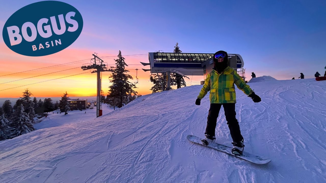 Night Snowboarding in Idaho | Bogus Basin Ski Area near Boise