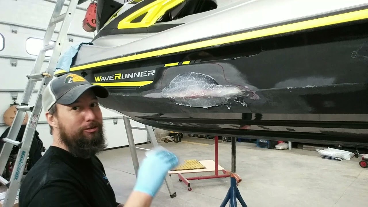 Nanoxcel filler epoxy layup and starting to fair repair areas