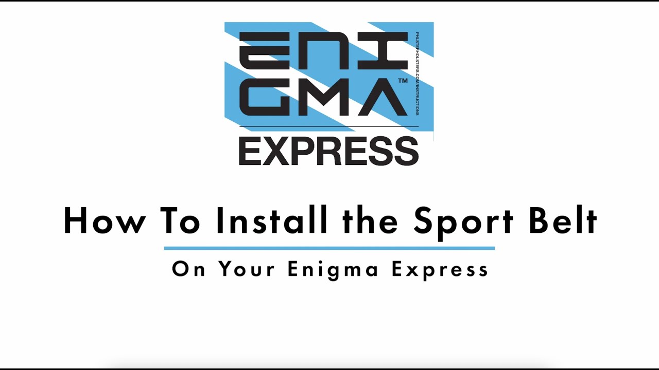 Как установить спортивный ремень на PHLster Enigma Express