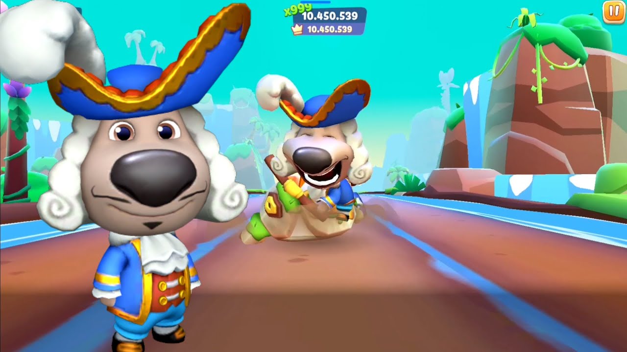 Talking Tom Gold Run 2 -- Captain Ben Character vs Royal Raccoon (Full Screen Game)