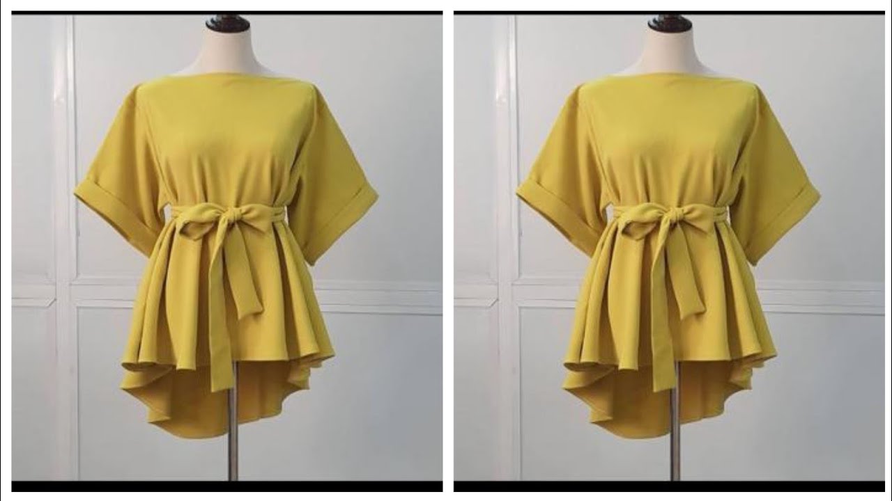 How to cut and sew a circle high low dress
