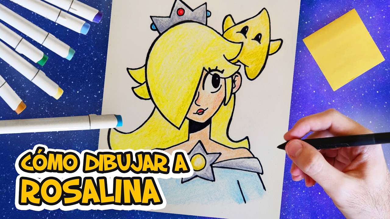 Cómo dibujar y pintar a ROSALINA | Arte y Dibujo para Niños