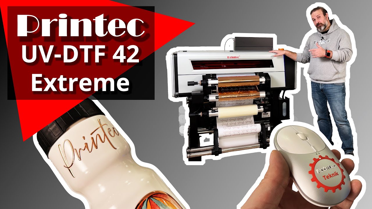 En gelişmiş soğuk etiket baskı makinesi: Printec UV DTF 42 Extreme (varak  veya normal renk sticker)