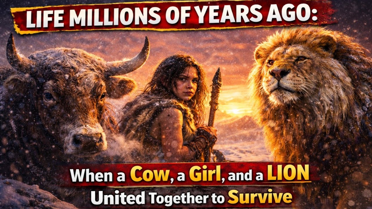 Life Millions of Years Ago: When a Cow, a Girl , and a Lion United to Survive