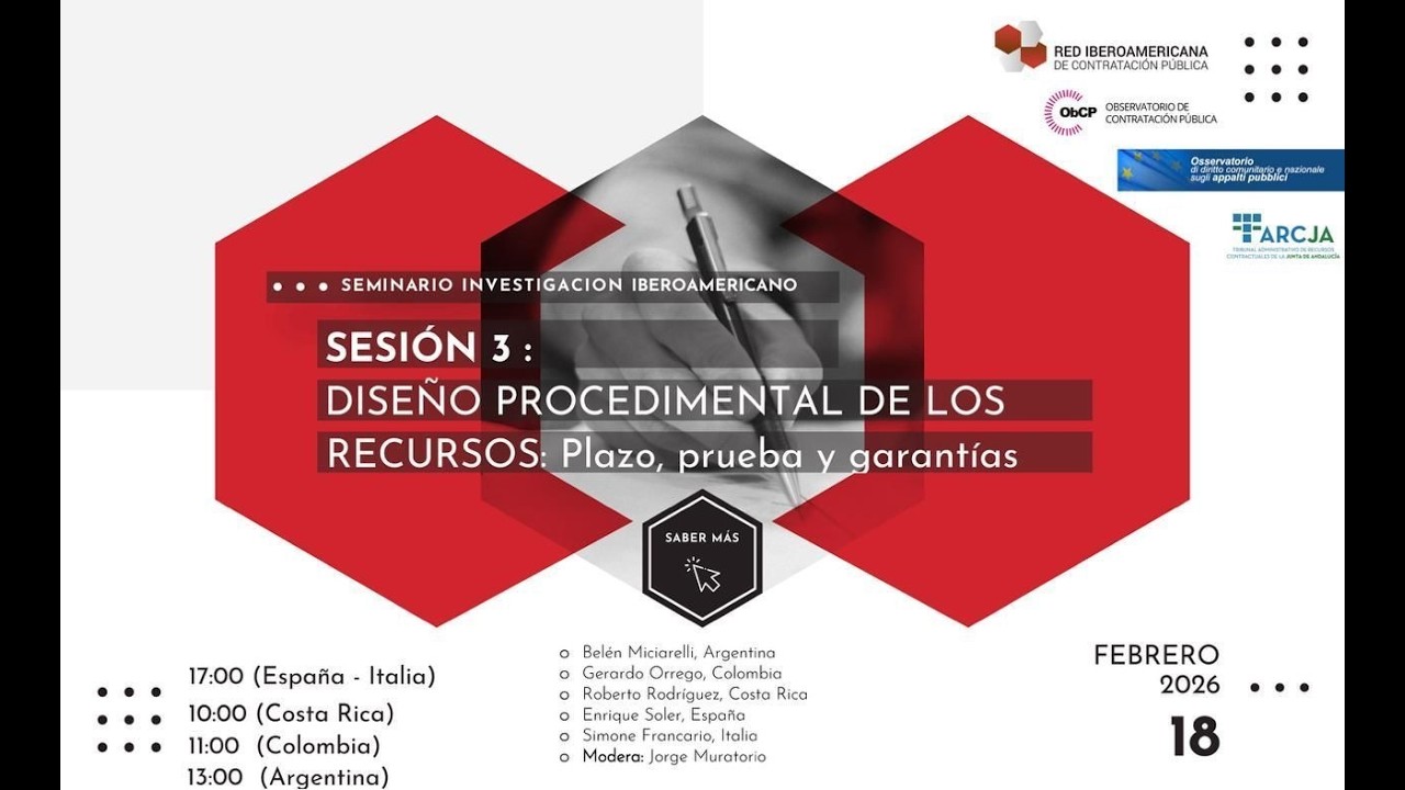 Sesión Nº 3: Ciclo: Desafíos jurisdiccionales en contratación pública: Visiones UE-LATAM. 18/2/26