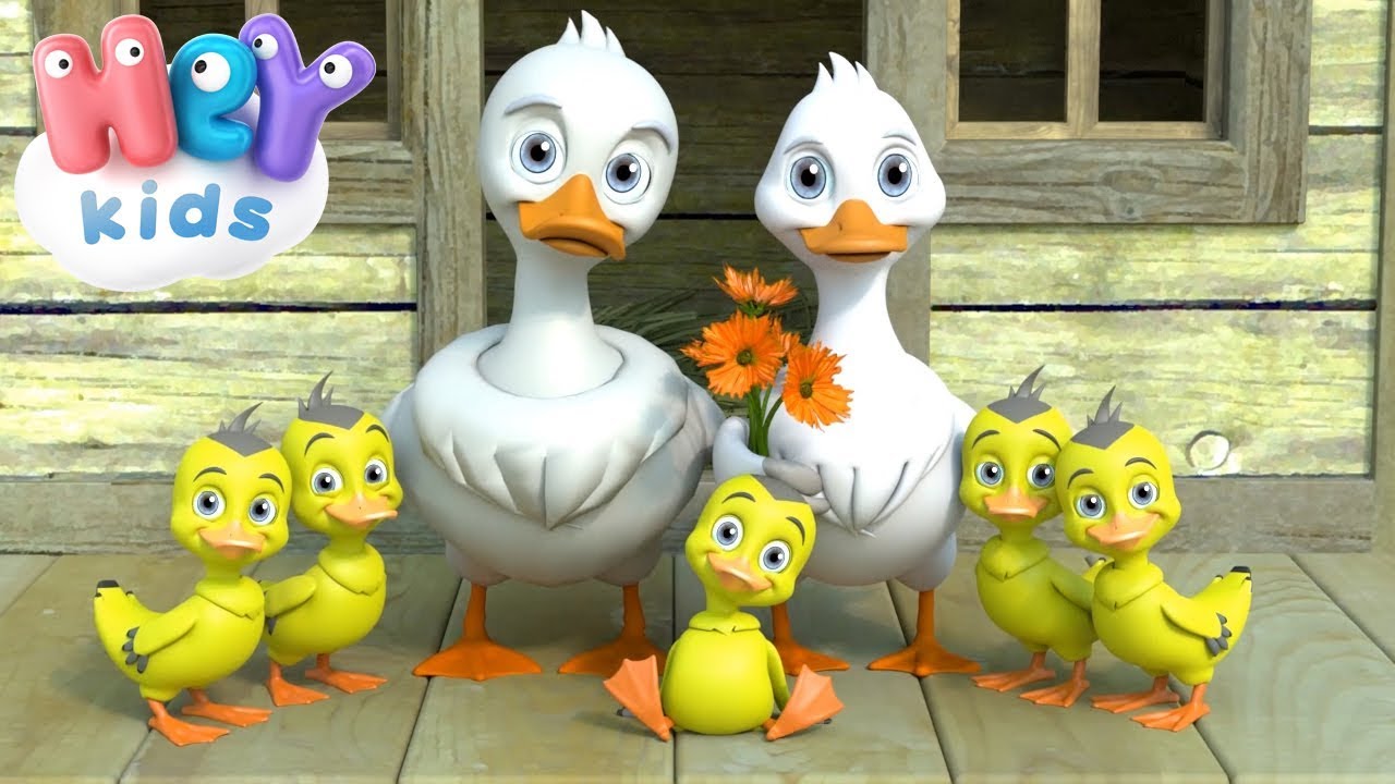 Pięć Małych Kaczątek - Piosenki Dla Dzieci | HeyKids