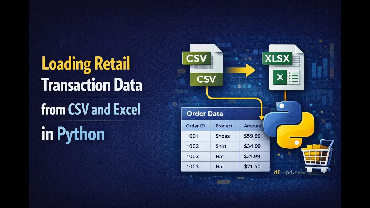 Loading Retail Transaction Data from CSV and Excel in Python