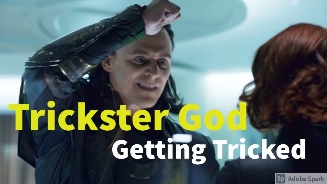 Loki the Trickster God getting  tricked by Black Widow
