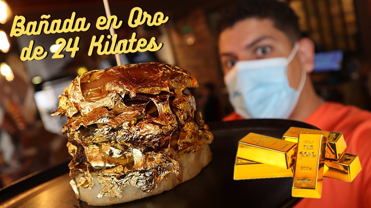 Probando la HAMBURGUESA mas CARA de COLOMBIA 😨 ¡Bañada en Oro de 24 Kilates! 😱