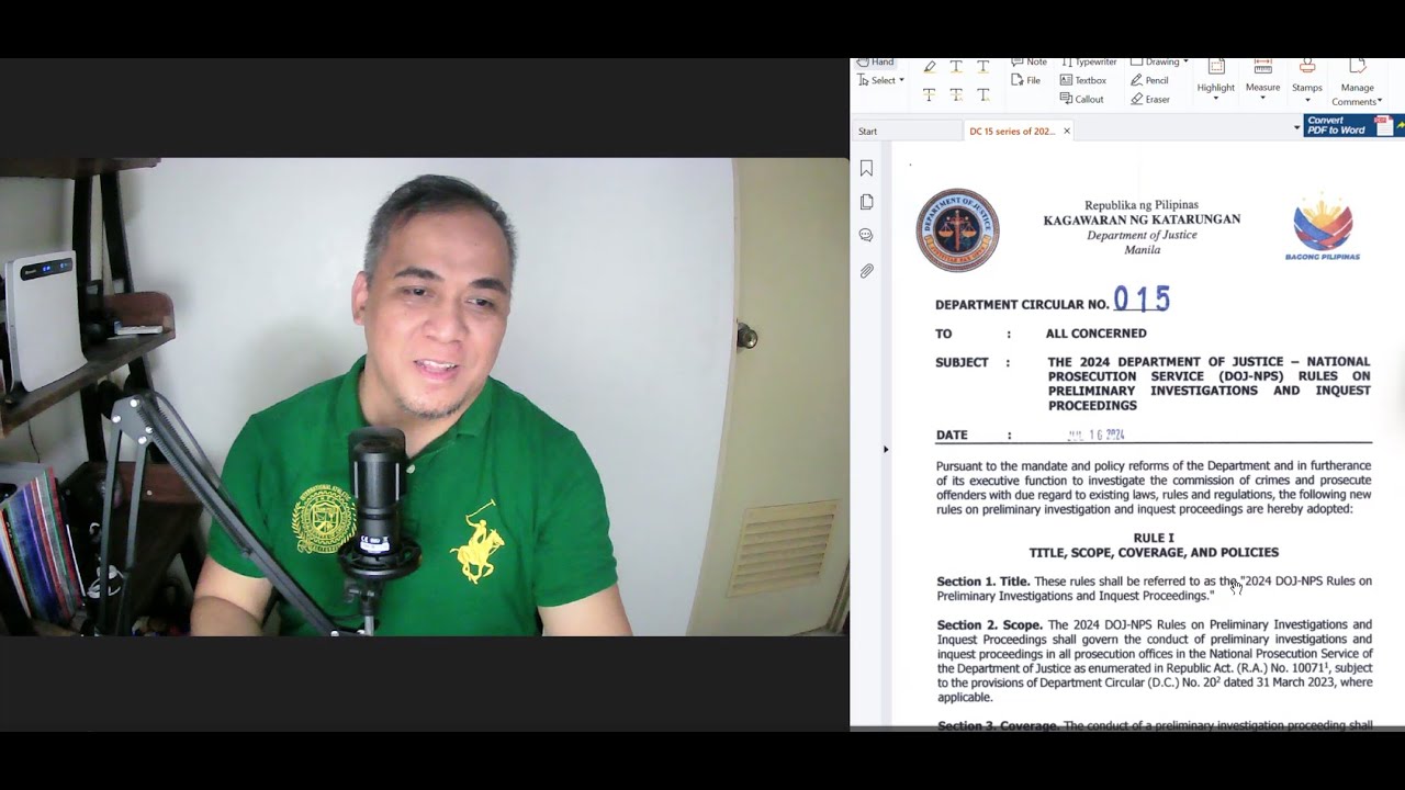 Updates on the Rules on Preliminary Investigations and Inquest Proceedings