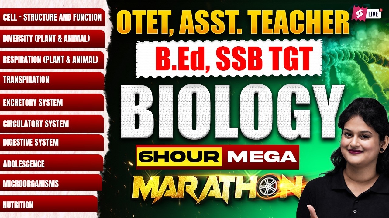 COMPLETE BIOLOGY FOR ALL TEACHING EXAM | OTET, Junior Teacher 2026 ONE SHOT | BIOLOGY by Mahima Maam