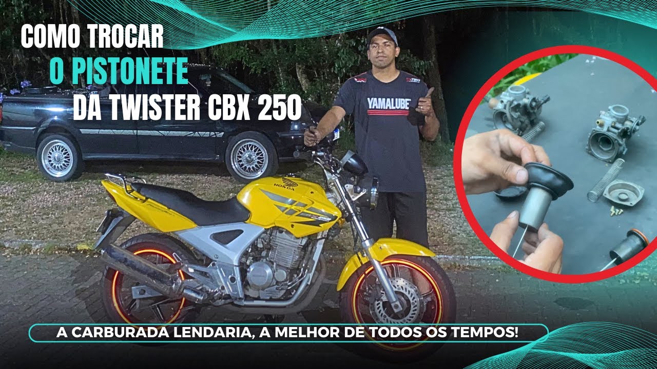 COMO TROCAR O PISTONETE DA TWISTER CBX250 - MOTO QUANDO ESTÁ SEM FORÇA PRA ANDAR