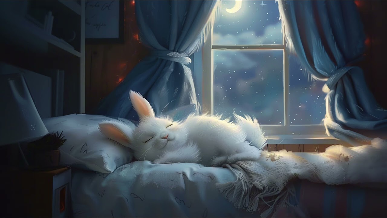 Cloudy Night Sleep ☁️ | Soft Harp Lofi for Deep Relaxation