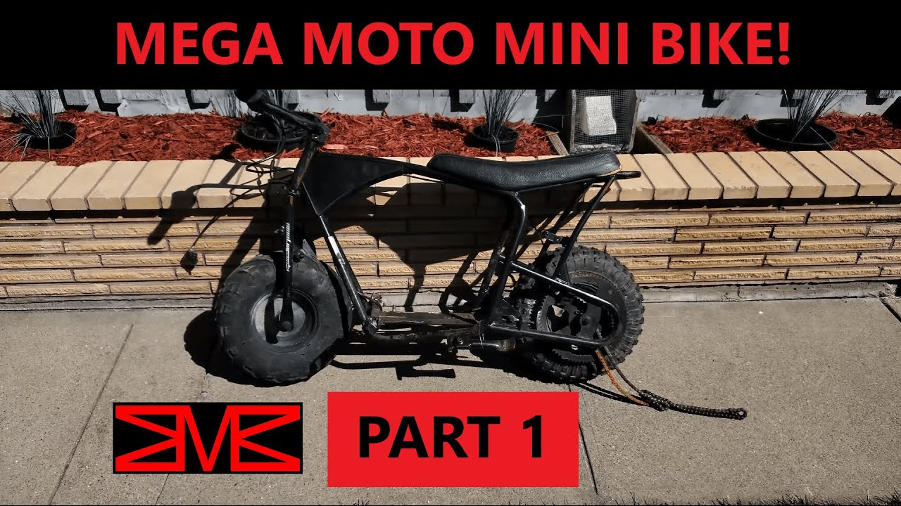 Mega Moto Mini Bike Build - Part 1 - Front End Rebuild & Predator 212cc Motor Fitting