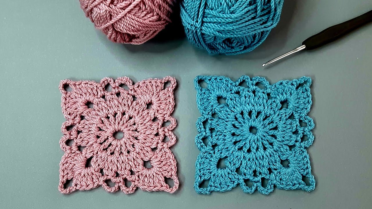 daha önce hiç görmediğiniz muhteşem kare motif örneği yapılışı / Tığ işi motif modelleri