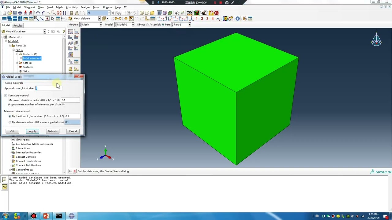 # 113 Abaqus Tutorial# How to apply “tie” at step two