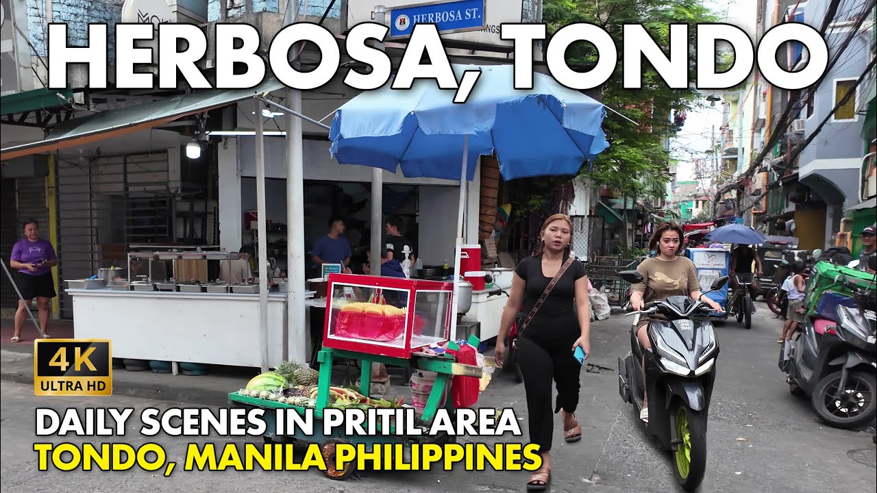 LIFE ALONG HERBOSA STREET, PRITIL TONDO Manila Philippines Walking Tour