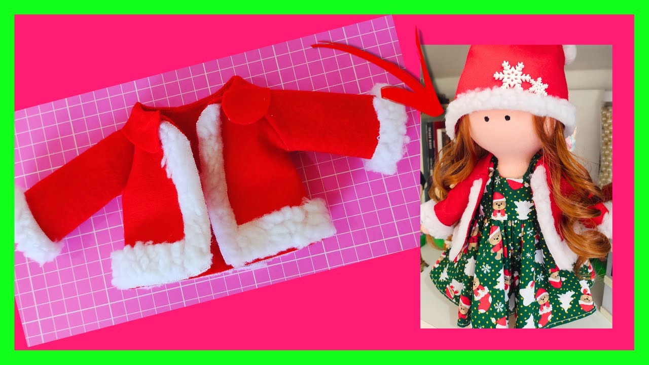 Como Fazer Casaquinho De Papai Noel Para Boneca Russa