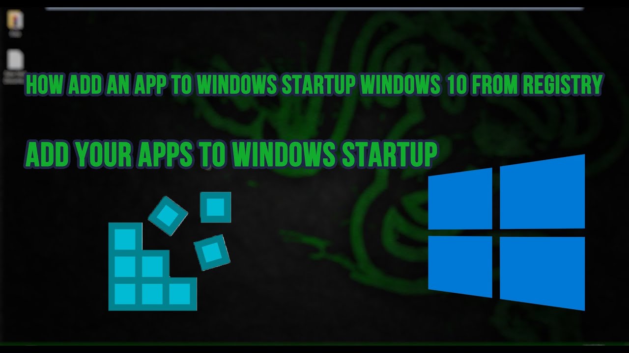 How add an app to windows startup with registry