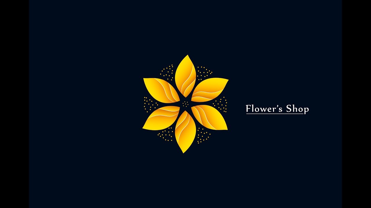 Golden Flower - Floral Design in Adobe Illustrator ( Gold Flower )