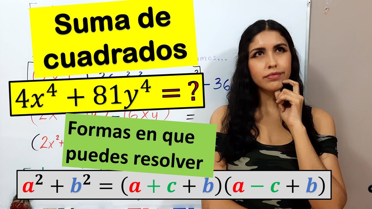 Factorización de una suma de cuadrados👌😁 Formas distintas de hacerlo