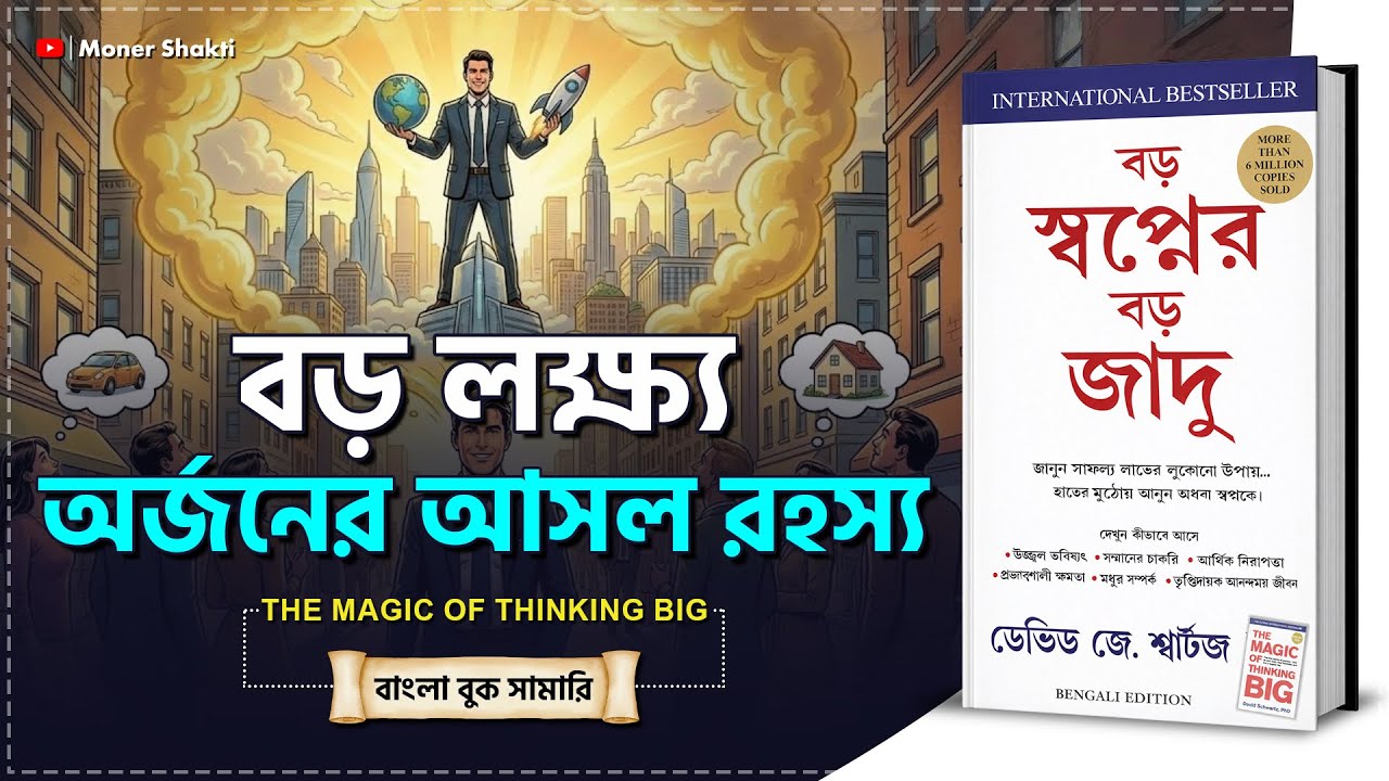 সফল হতে বুদ্ধি লাগে না! জেনে নিন আসল রহস্য 🚀 | The Magic of Thinking Big Bangla Summary
