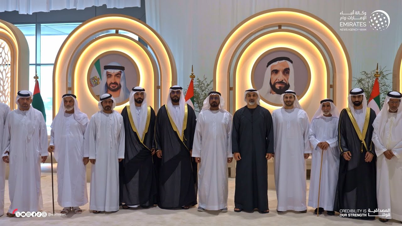 خالد بن محمد بن زايد يحضر حفل استقبال بمناسبة أفراح الكتبي في أبوظبي