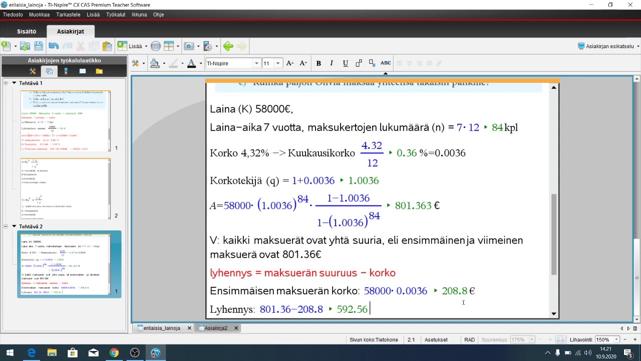 4.2 Erilaisia lainoja - Tasaer&auml;laina