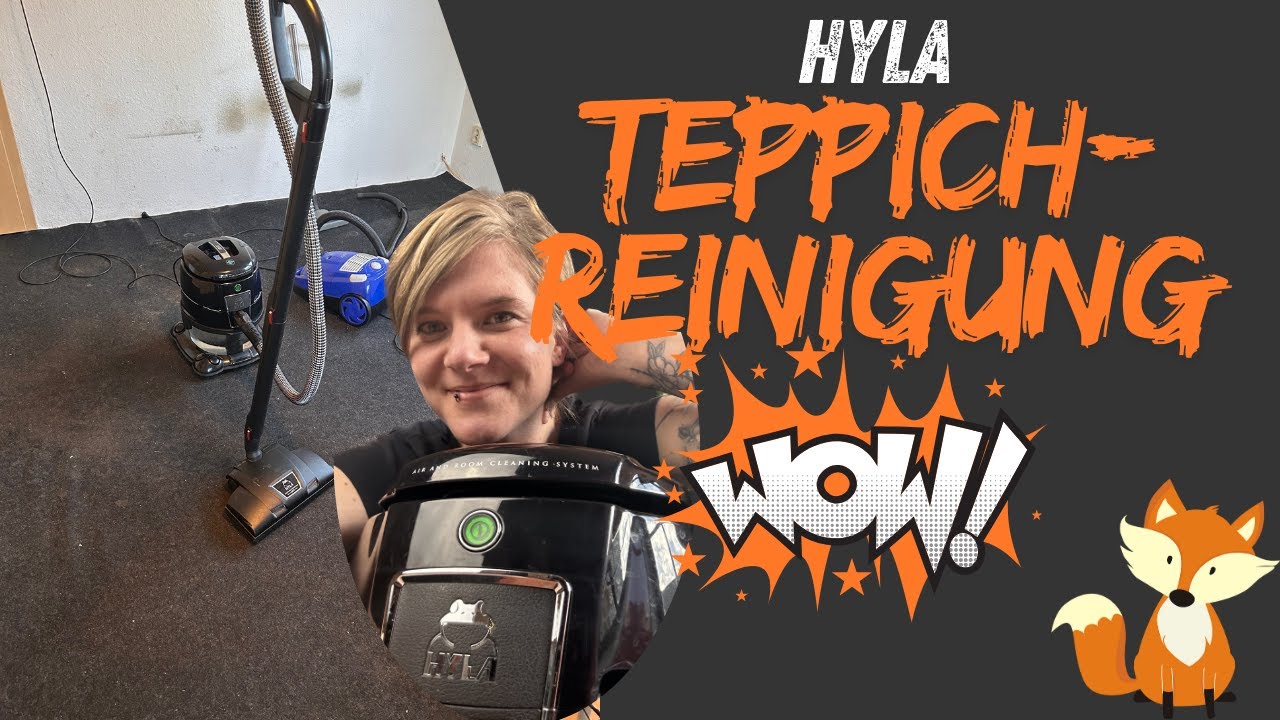 Teppichreinigung mit dem Hyla: Festverlegten Teppich reinigen - Krasses Ergebnis!
