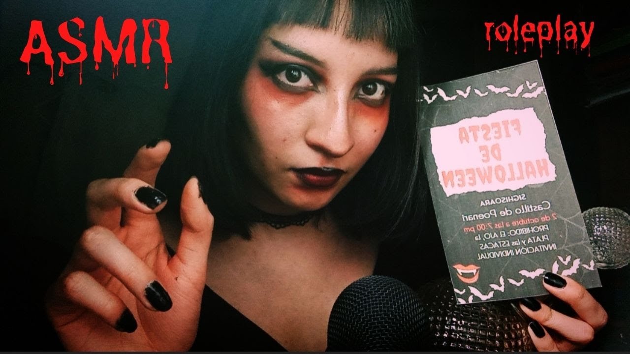 Vas a la FIESTA de una VAMPIRA🍷ASMR soft spoken 🎃 Especial Halloween