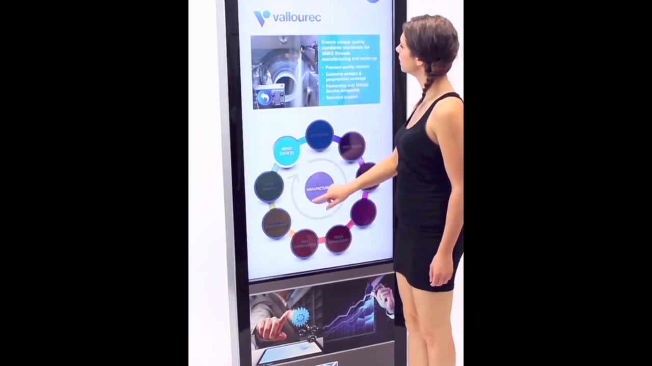 TOTEM TACTILE 55 POUCES VERTICAL PLV Broker