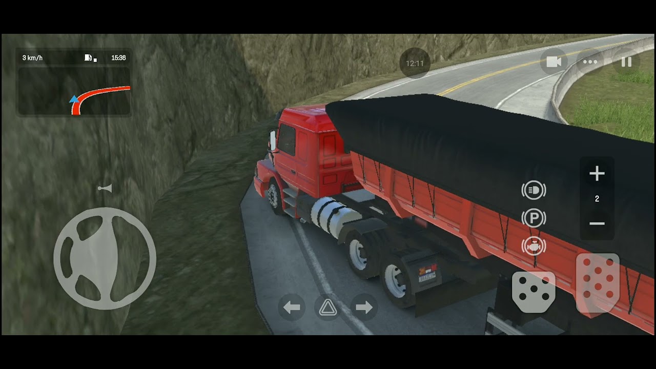 Subindo a serra do global truck online com um rodotrem 