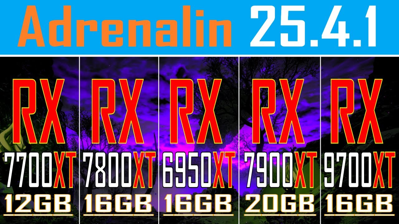 RX 7700XT vs RX 7800XT vs RX 6950XT vs RX 7900XT vs RX 9070XT || NEW DRIVER ||