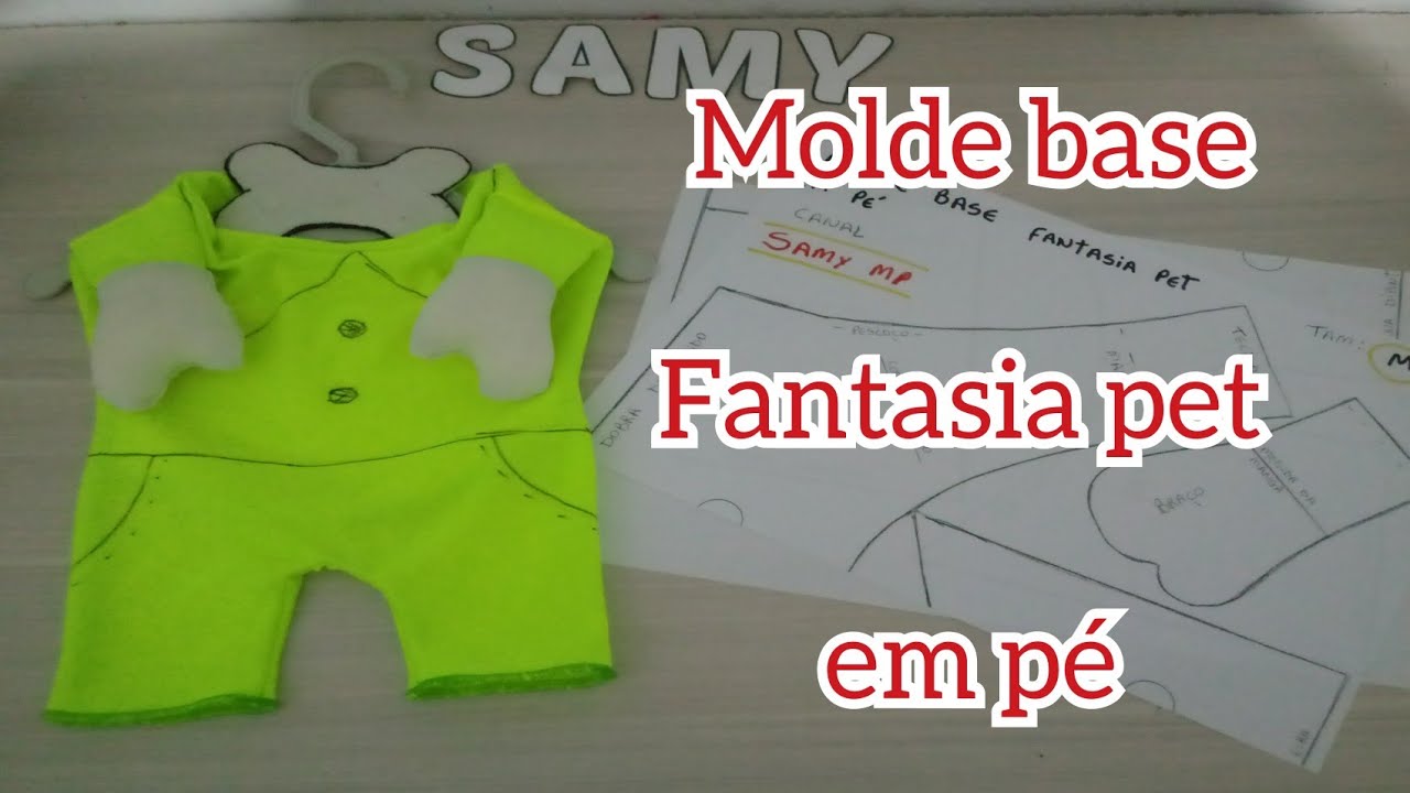 Como fazer o molde base para fantasia pet em pé