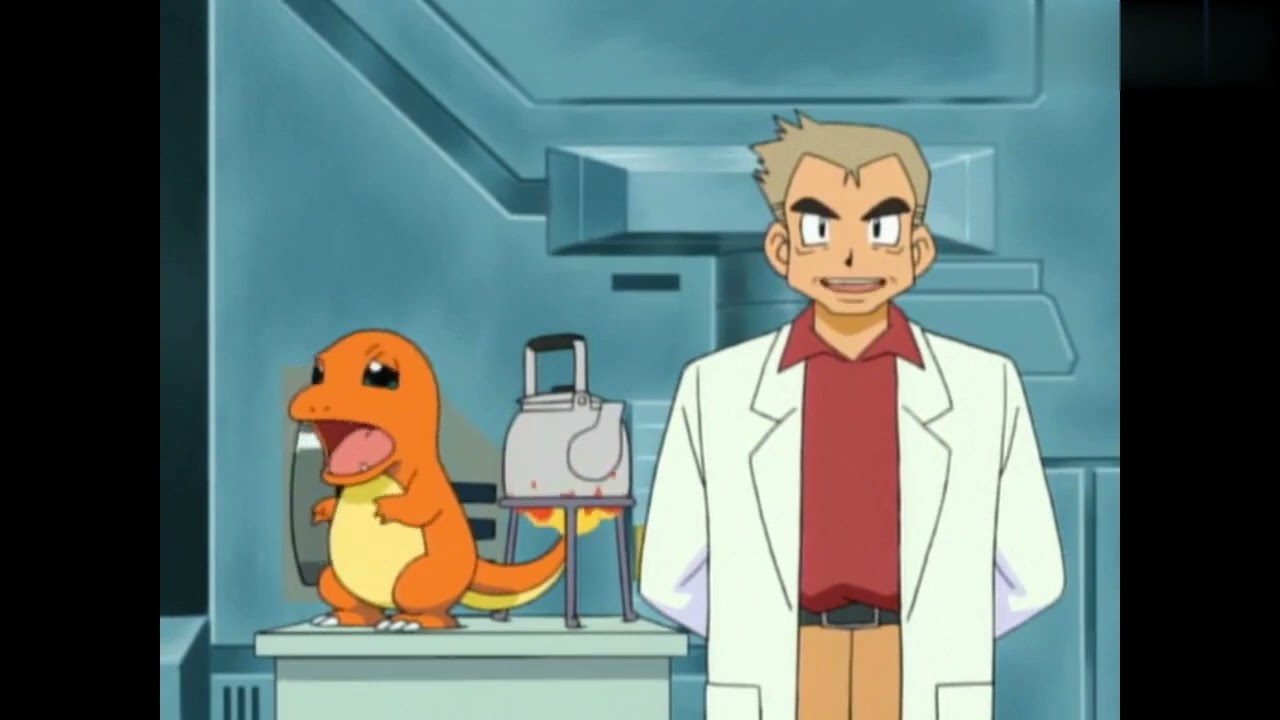 Charmander attacks Professor Oak _ Professor Oak Funny Moments